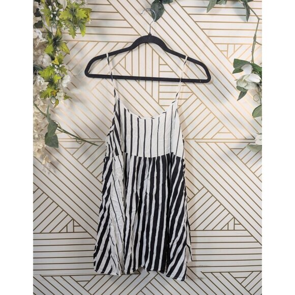 American Apparel Women's Black & White Striped Mini SunDress Size XS/S - Picture 1 of 7